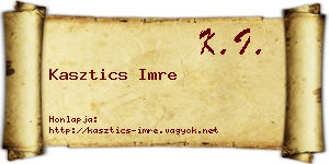 Kasztics Imre névjegykártya